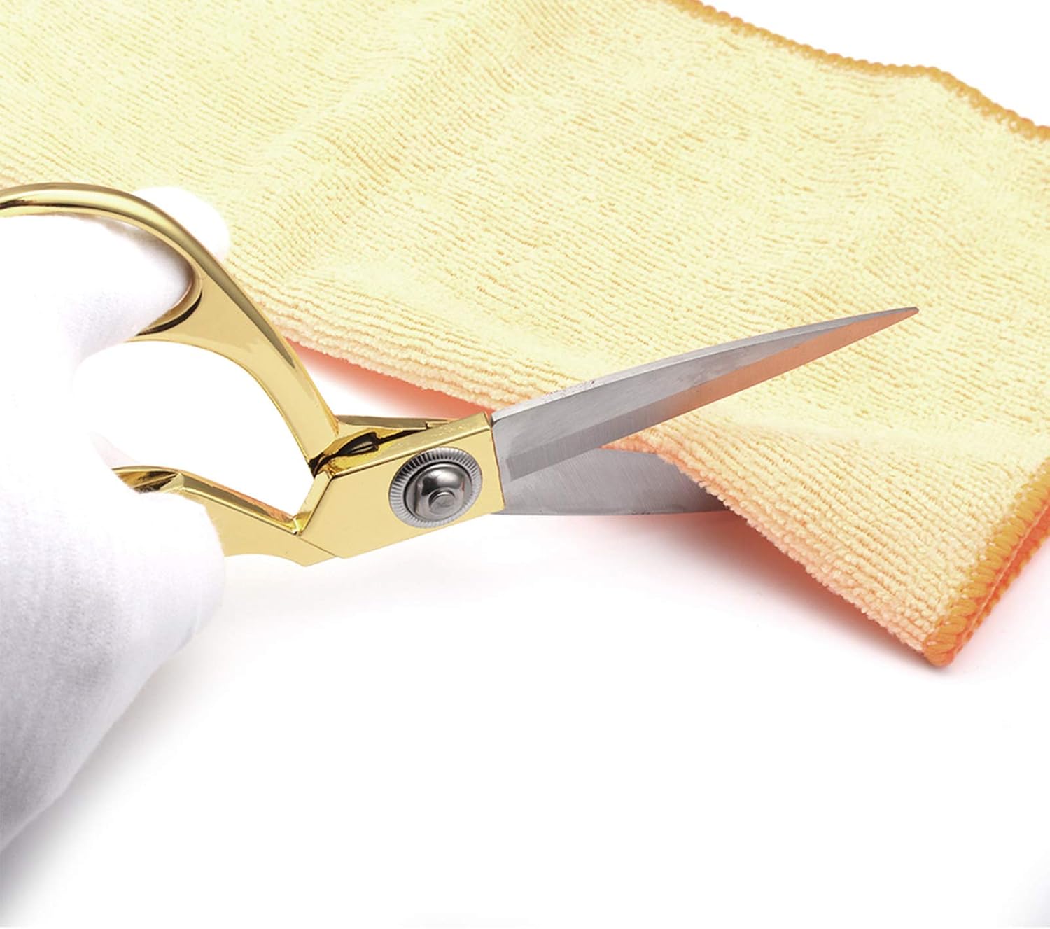 Gold 8" Sharp Tailor Scissors - Fabric, Leather & Clothing Scissors - Stainless Steel Professional Heavy Duty Dressmaking Shears - Image 6