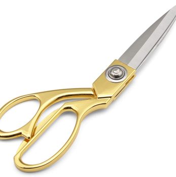 Gold 8″ Sharp Tailor Scissors – Fabric, Leather & Clothing Scissors – Stainless Steel Professional Heavy Duty Dressmaking Shears