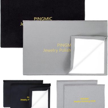 PINGMIC 6 Jewelry Cleaning Cloth, Professional Silver Polishing Cloth for Jewelry Sterling Silver Gold Platinum Copper Diamond, Multi-Layer polishing Cloths (11” x 14” * 2 Pcs, 4” x 8” *4 Pcs)